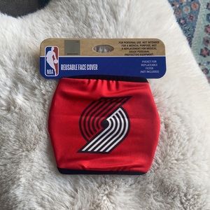 NBA face mask Portland Trail Blazers PDX basketball team red black